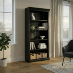 Abby Modern Wood Open Bookcase in Black IMAY3278B