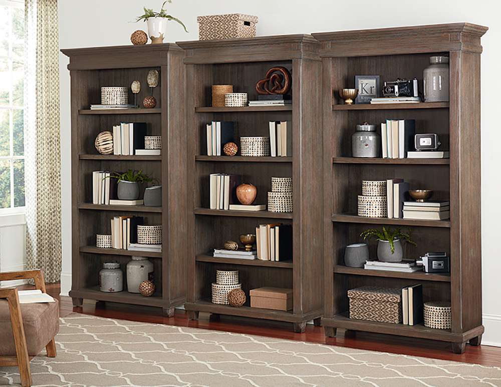 Carson Wood Open Bookcase in Gray IMCA4076