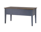 Martin Furniture Soho Farmhouse Half Pedestal Executive Desk in Blue