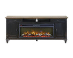 Hartford 76in Traditional Fireplace Console IMHF370FP in Black