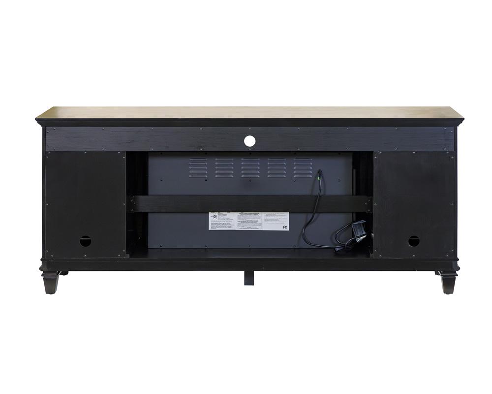 Hartford 76in Traditional Fireplace Console IMHF370FP in Black