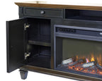 Hartford 76in Traditional Fireplace Console IMHF370FP in Black