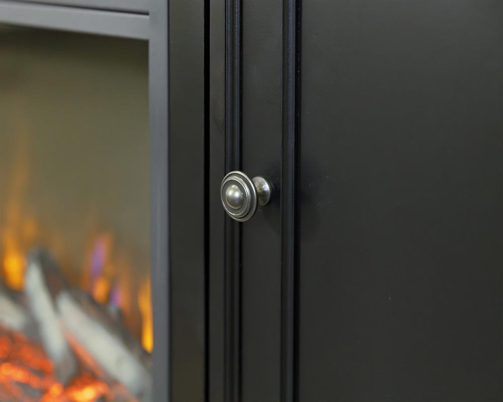 Hartford 76in Traditional Fireplace Console IMHF370FP in Black