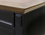 Hartford 76in Traditional Fireplace Console IMHF370FP in Black