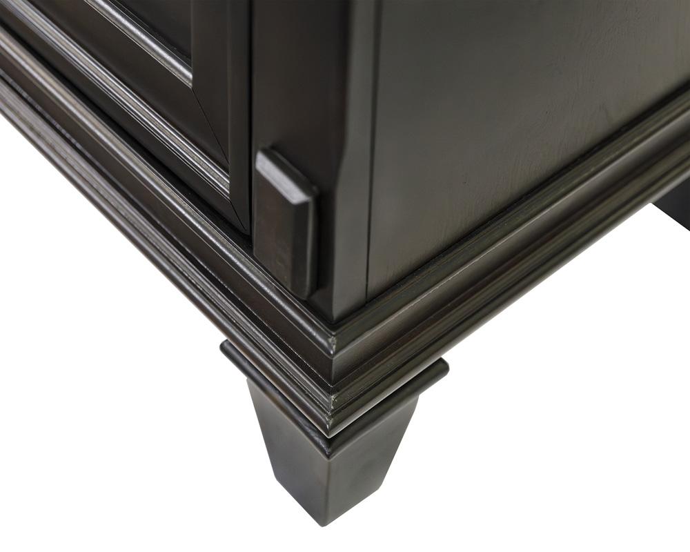 Hartford 76in Traditional Fireplace Console IMHF370FP in Black