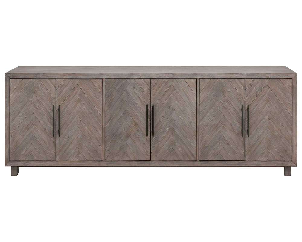 Palisades 90in 6 Door TV Console IMPA390 in Gray