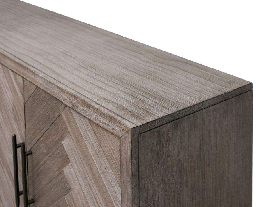 Palisades 90in 6 Door TV Console IMPA390 in Gray
