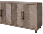 Palisades 90in 6 Door TV Console IMPA390 in Gray