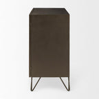 Pandora 2 Door Accent Cabinet 69916 in Dark Brass / Red Wood