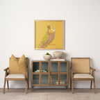 Pandora 2 Door Accent Cabinet 69916 in Dark Brass / Red Wood