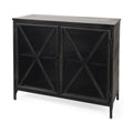 Poppy III Accent Cabinet with Glass Doors 69129 in Black