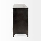 Poppy III Accent Cabinet with Glass Doors 69129 in Black