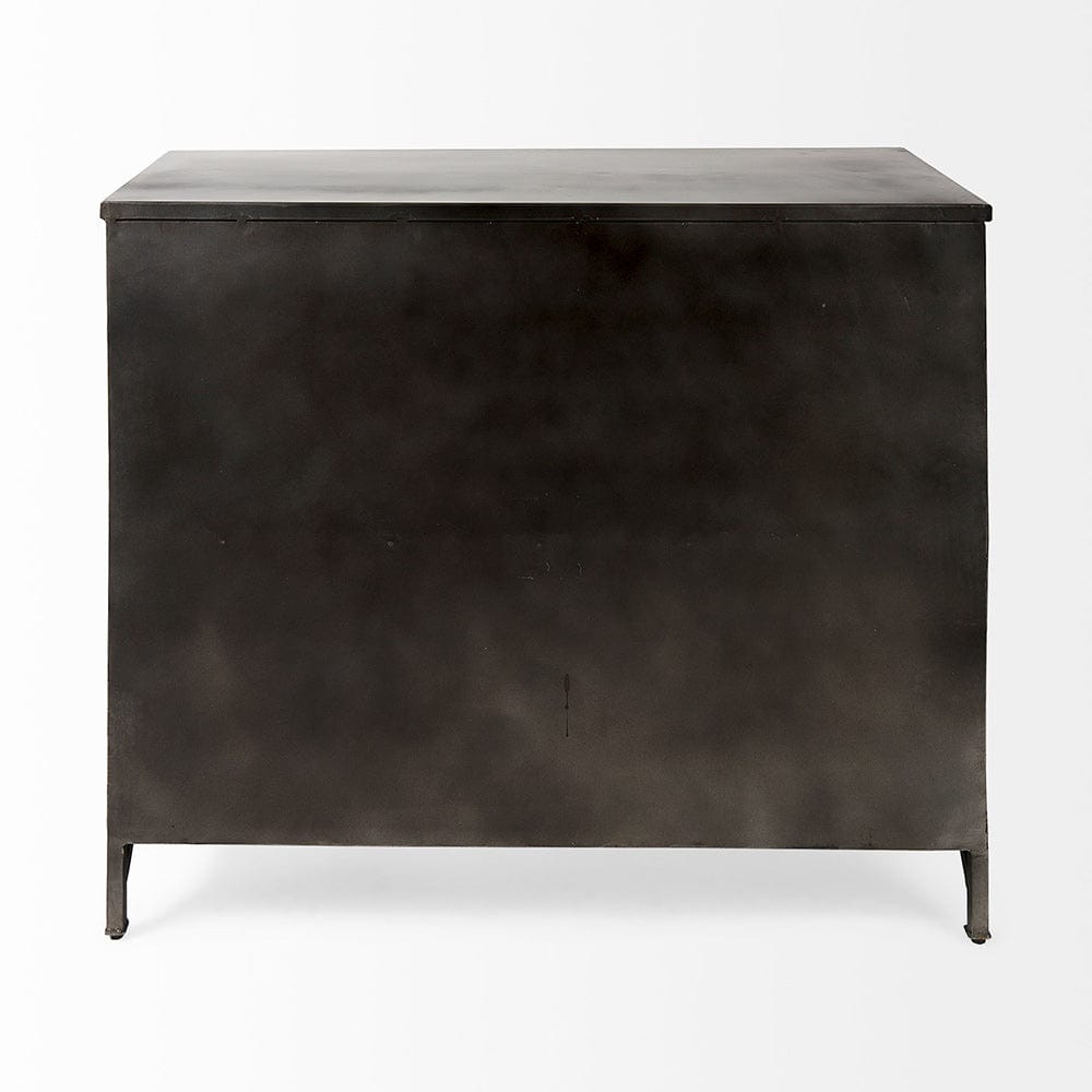Poppy III Accent Cabinet with Glass Doors 69129 in Black