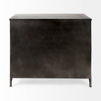 Poppy III Accent Cabinet with Glass Doors 69129 in Black