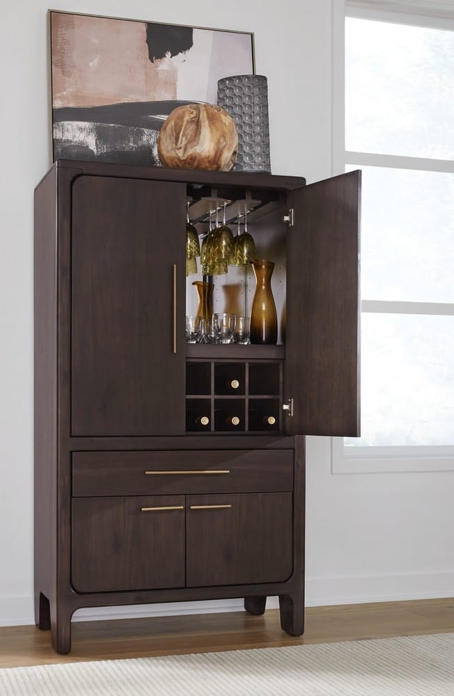 Zamba 4 Door 1 Drawer Bar Cabinet UKXT79 in Jaguar