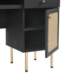 Chaucer Office Desk with Keyboard Tray in Black