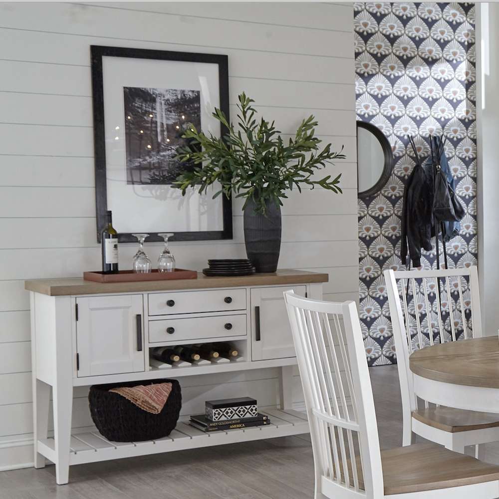 Americana Modern Dining 54 in. Sideboard DAME#54SB-COT in Cotton