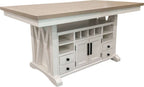 Americana Modern Dining 72in Island Table DAME#72CH-2-COT in Cotton