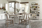 Americana Modern Dining 72in Island Table DAME#72CH-2-COT in Cotton