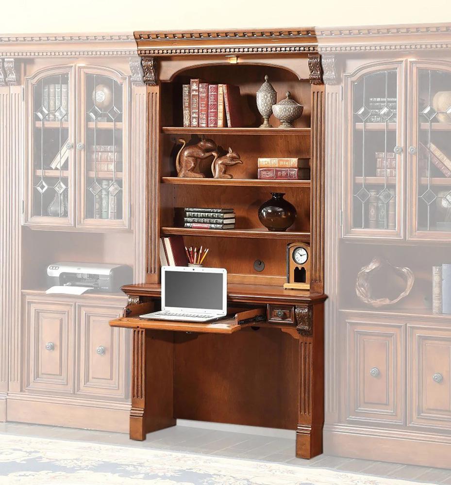 Parker House Huntington Two Piece Library Desk in Antique Vintage Pecan