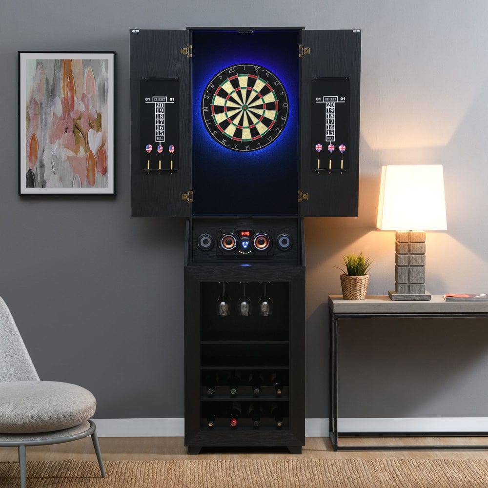Cyclone Dartboard Cabinet Black G-17920-8-DBCE