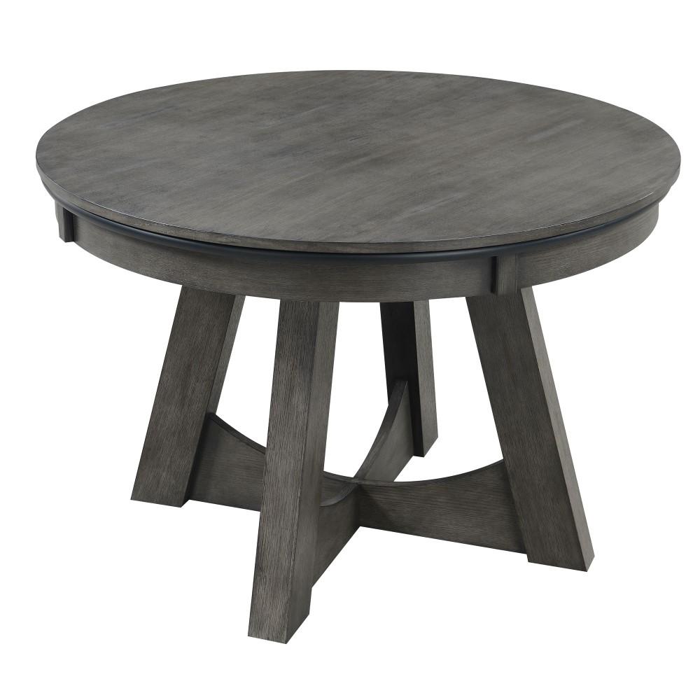 Picket House Furnishings Princeton Round Game Table in Gray