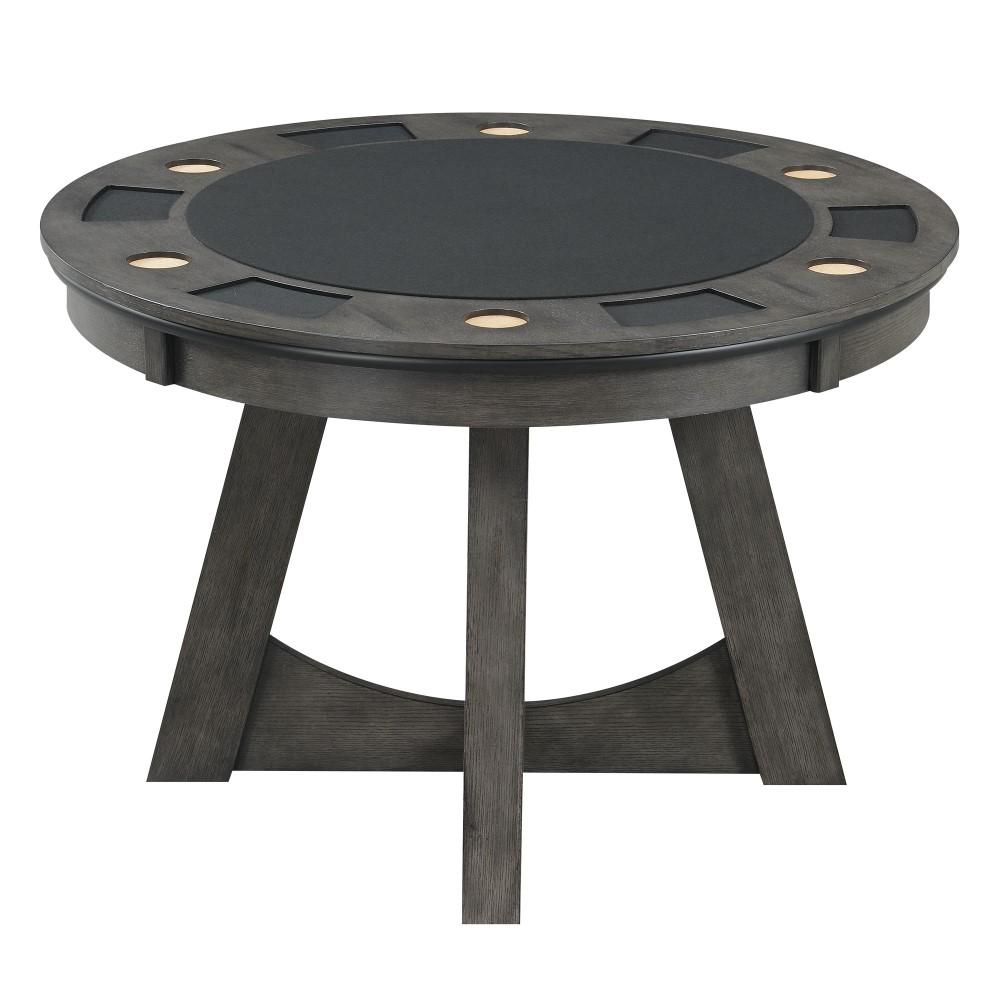 Picket House Furnishings Princeton Round Game Table in Gray