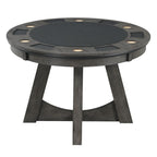 Picket House Furnishings Princeton Round Game Table in Gray