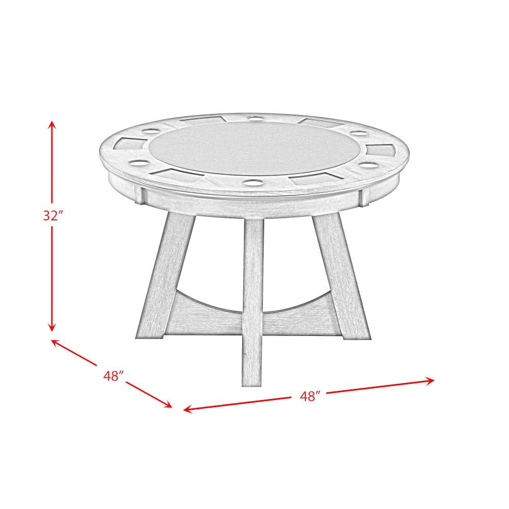 Picket House Furnishings Princeton Round Game Table in Gray
