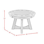 Picket House Furnishings Princeton Round Game Table in Gray