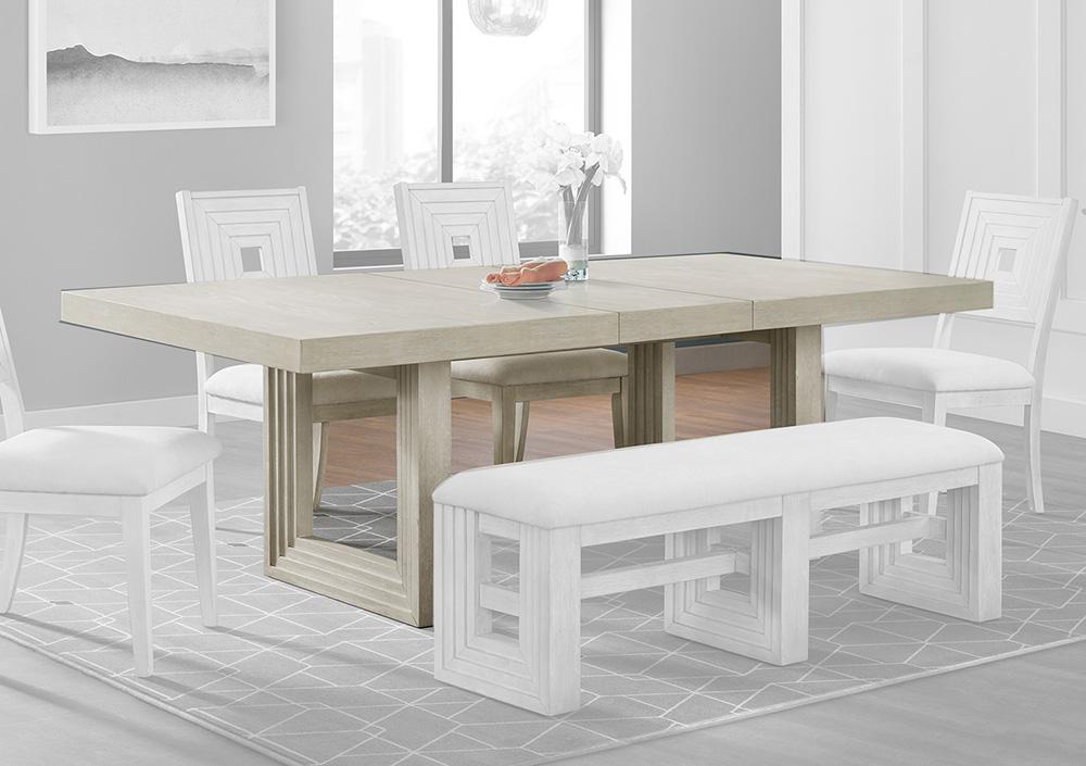 Rhiannon Dining Table Antique White D-11600-7-DT