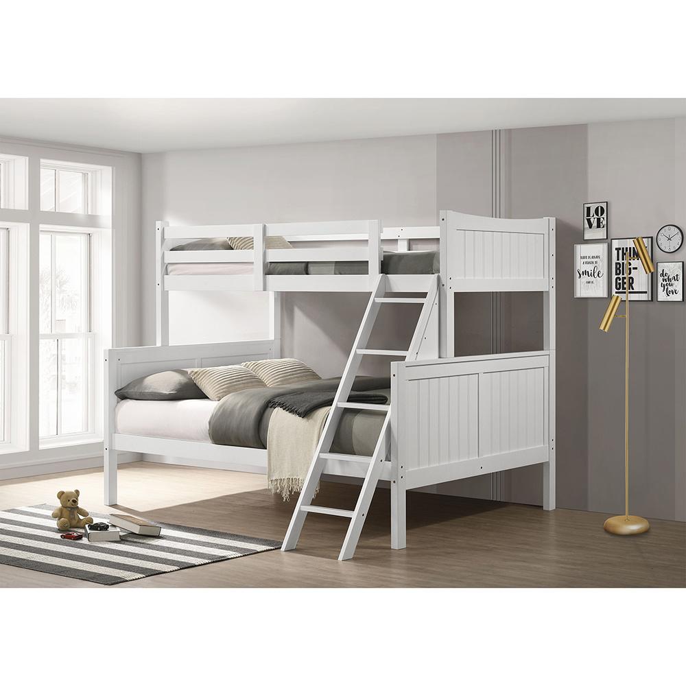 Santino Twin Over Full Bunk Bed SM700TFB in White