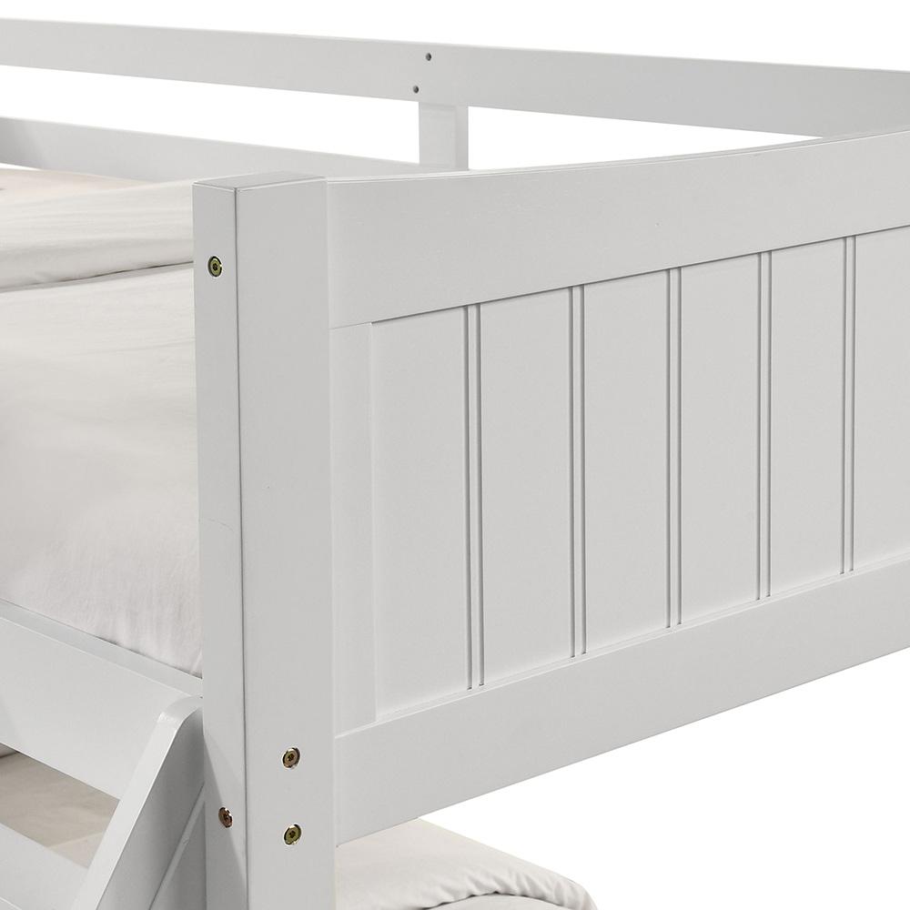 Santino Twin Over Full Bunk Bed SM700TFB in White