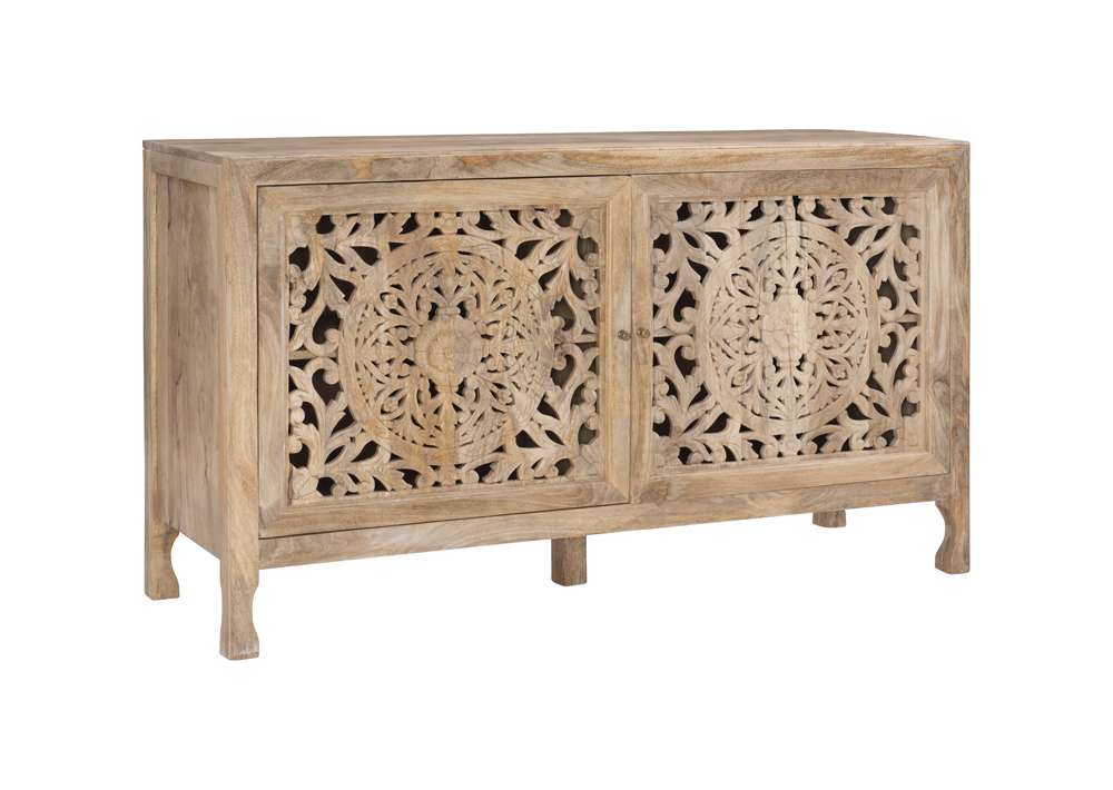Haven 60in 2 Door Accent Cabinet D1351A20 in Natural