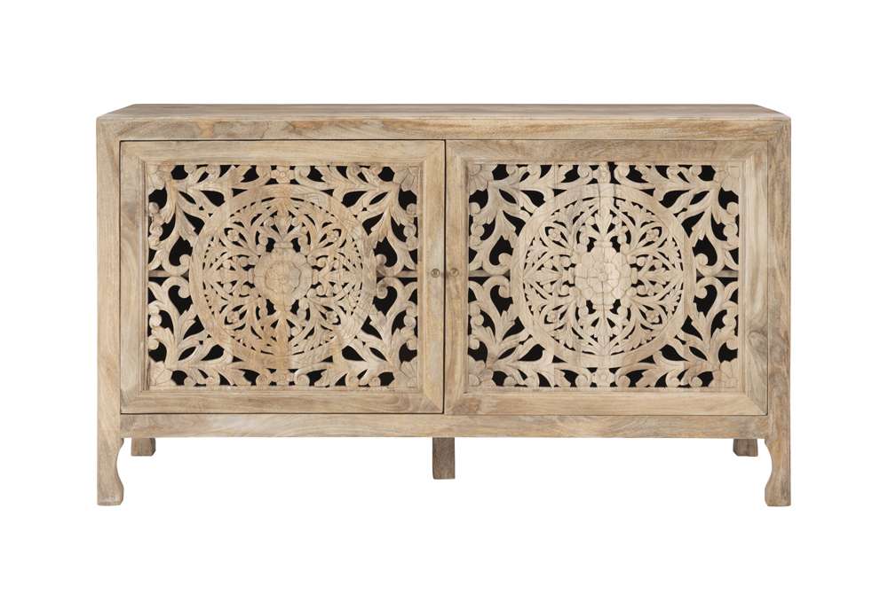 Haven 60in 2 Door Accent Cabinet D1351A20 in Natural