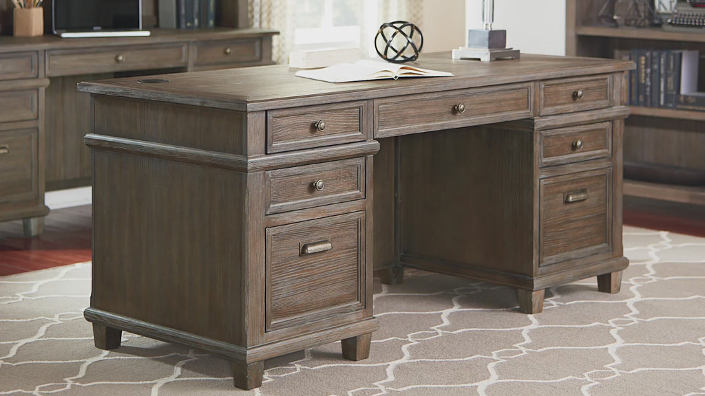 Carson Wood Open Bookcase in Gray IMCA4076