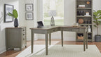 Martin Furniture Soho Farmhouse Half Pedestal Executive Desk in Blue