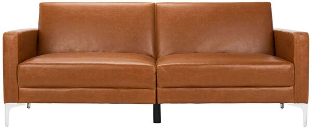 Chelsea Foldable Futon Sofa Bed Cognac LVS2005C