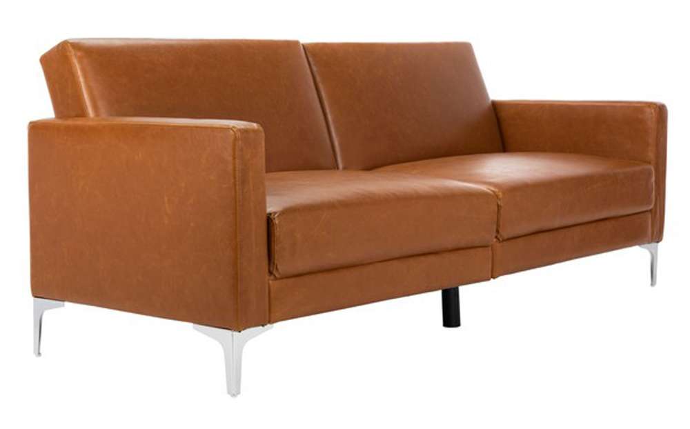 Chelsea Foldable Futon Sofa Bed Cognac LVS2005C
