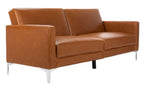 Chelsea Foldable Futon Sofa Bed Cognac LVS2005C