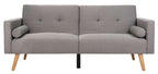 Murray Foldable Futon Sofa Bed with Pillow Dark Grey LVS2004A