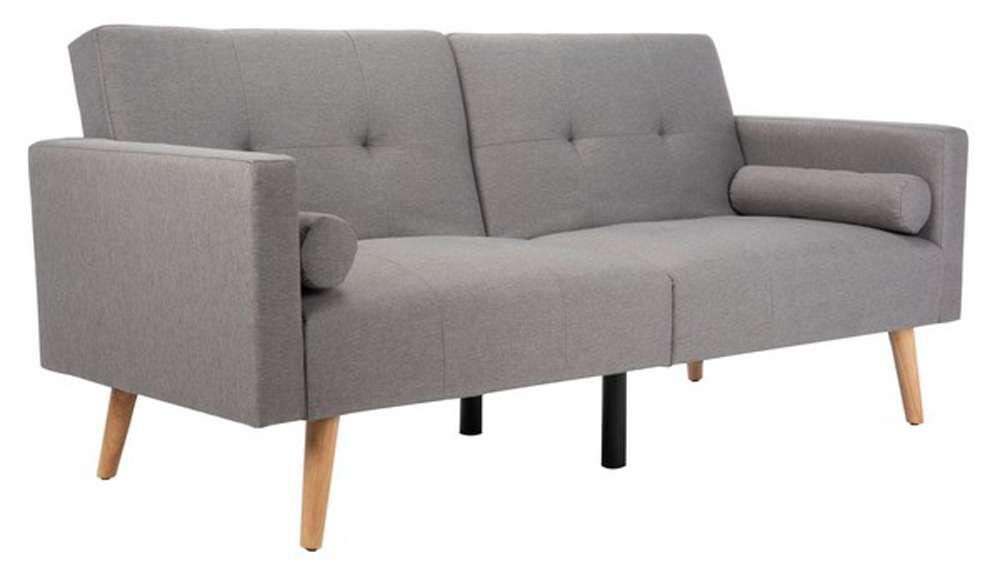 Murray Foldable Futon Sofa Bed with Pillow Dark Grey LVS2004A