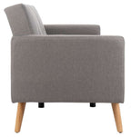 Murray Foldable Futon Sofa Bed with Pillow Dark Grey LVS2004A