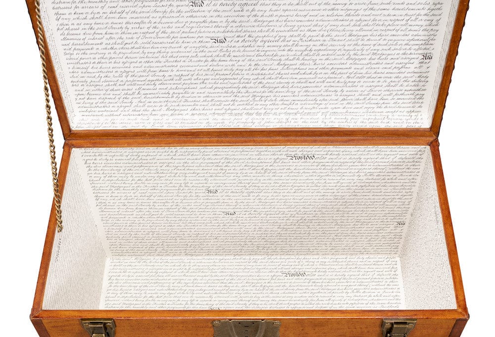 Abilene Leather Box with Stand 26734 in Tan