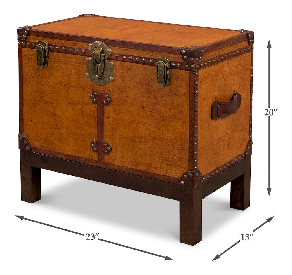 Abilene Leather Box with Stand 26734 in Tan