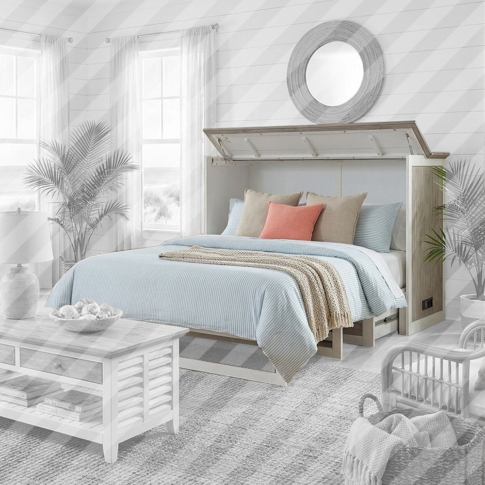 Islamorada Queen Cabinet Bed with Mattress Dapple Grey B233CABBED-DAPGREY