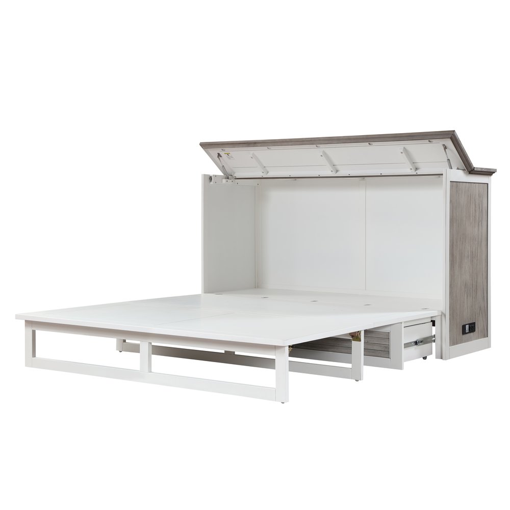 Islamorada Queen Cabinet Bed with Mattress Dapple Grey B233CABBED-DAPGREY