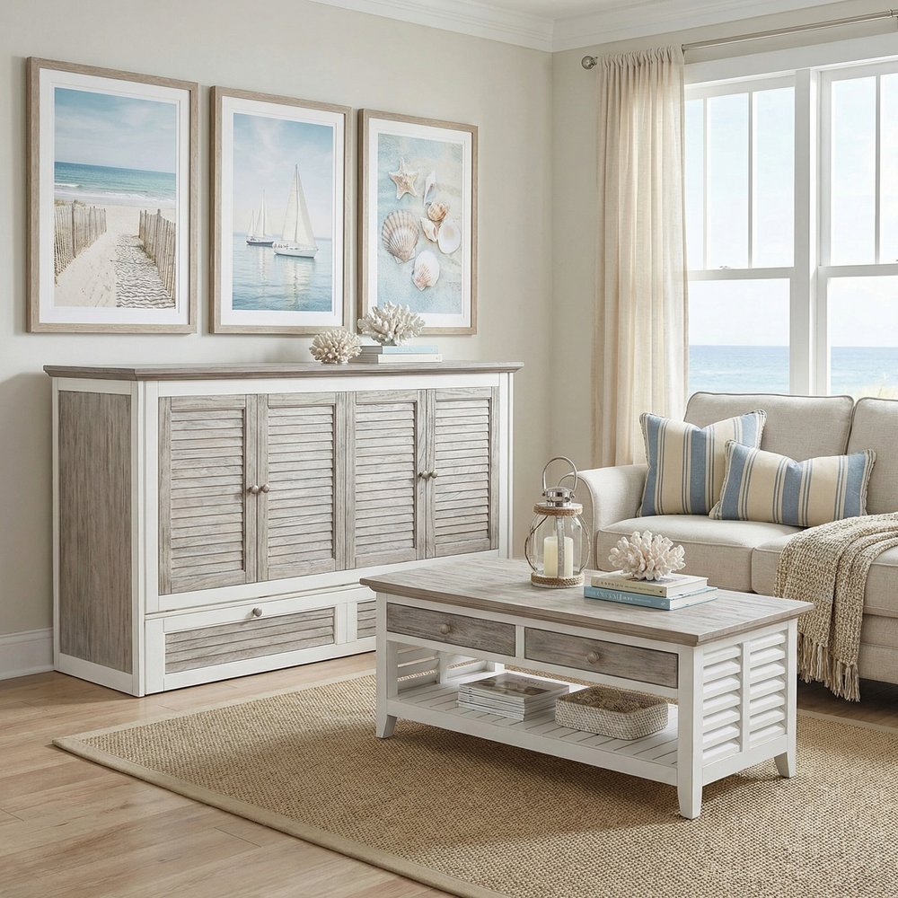 Islamorada Queen Cabinet Bed with Mattress Dapple Grey B233CABBED-DAPGREY