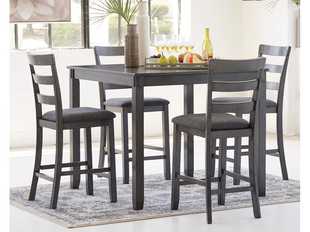 Bridson Square Counter Table Set of 5 Gray D383-223