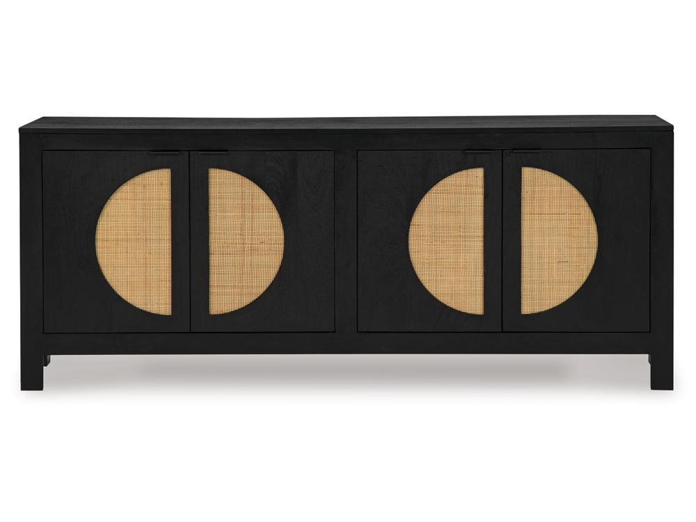 Cliffiings Accent Cabinet A4000575 in Black/Natural